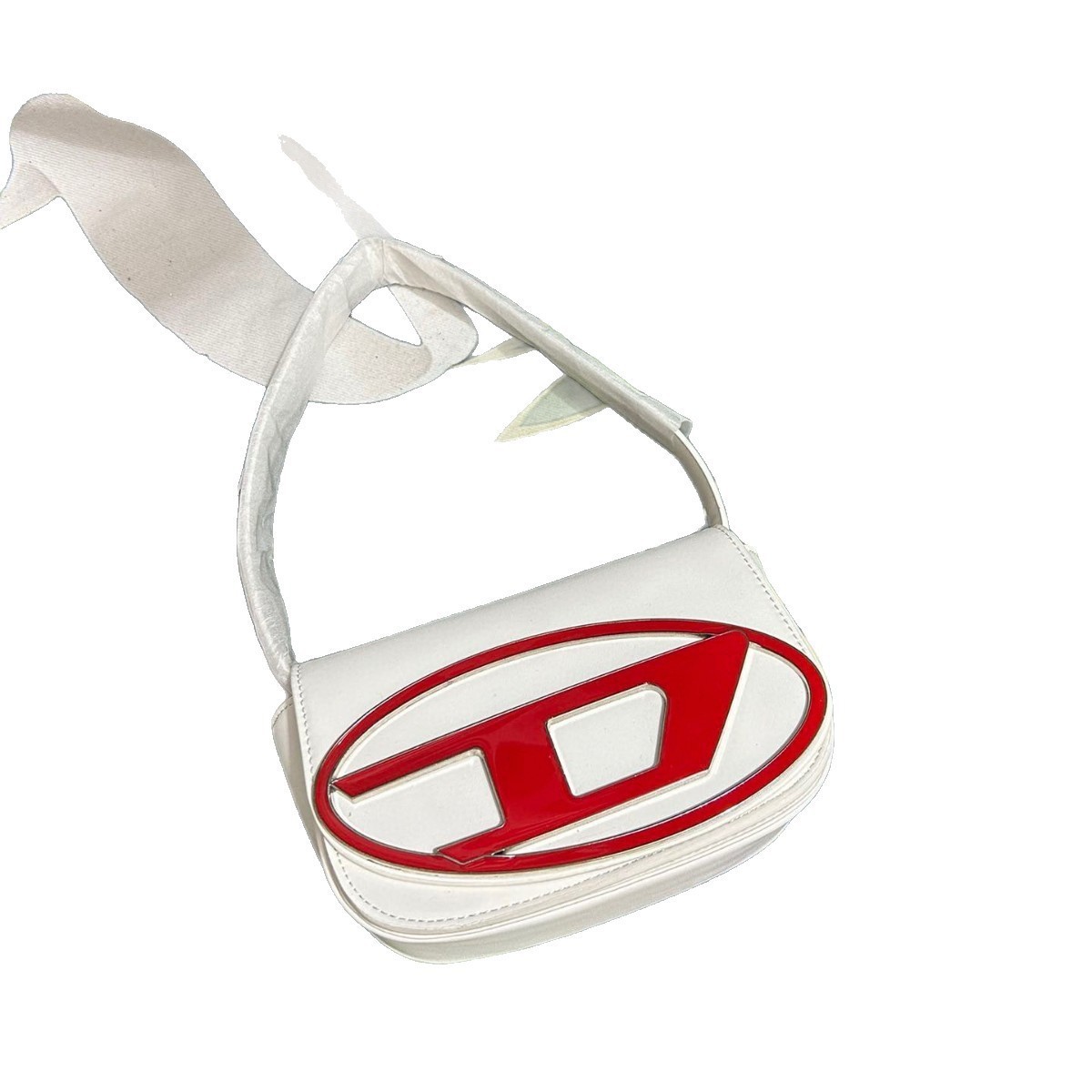 Luxury Bags White - Czysto Biała Gładka Skórzana Mini Torebka