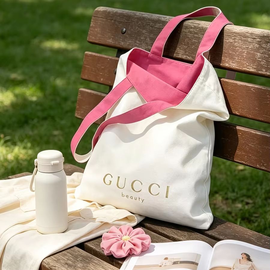 Luxury Bags White - Torba GUCCI damska, płócienna torba typu