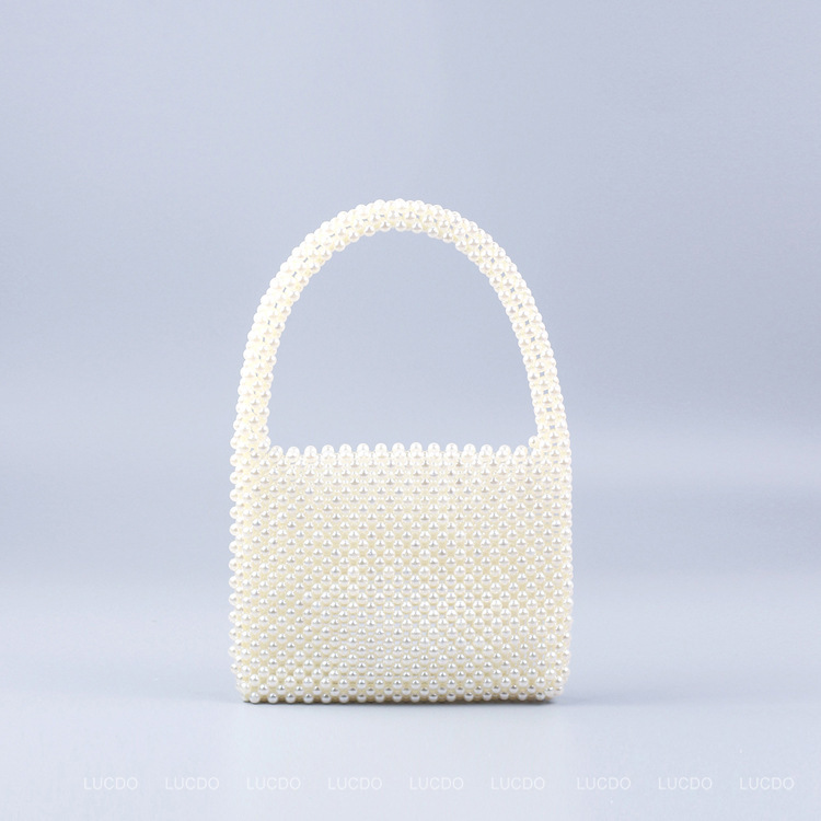 Vintage Beading Tote Bag Women – Luxury Bags White recenzja i cena