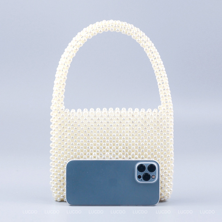 Vintage Beading Tote Bag Women – Luxury Bags White recenzja i cena
